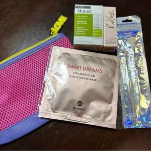 Ipsy bag and lot of 4 products incl. eye masks